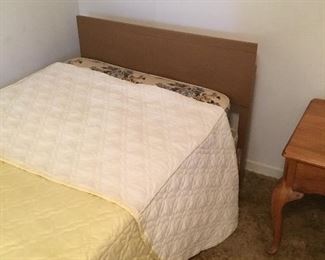 Closeup of twin beds