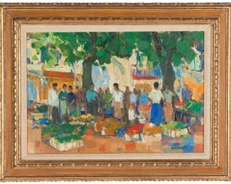 Pierre Bordenave (French, 1900-1970) "Marche a Manosque"