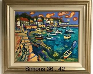 Brian Simons, "Near Vancouver" oil on canvas, 36 x 42 in. as framed.