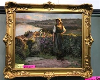 Jean Beauduin, "Evening", oil on canvas, c. 1910 , 32 x 36 in. framed.