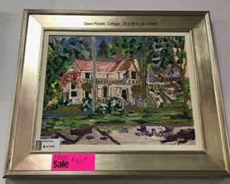 Dave Pickett, one of several oil paintings, various sizes