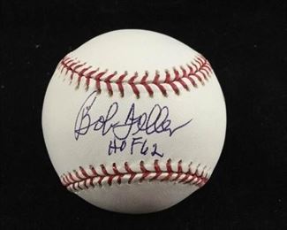Bob Feller Autographed Baseball