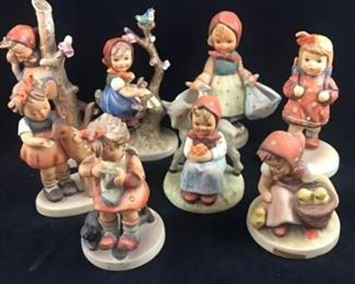 Lot of 8 Hummel Figurines Polka Dot