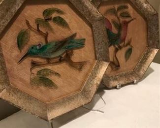 Reverse Painted Birds