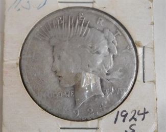 1924 - s Peace Silver Dollar
