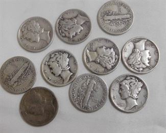 10 Mercury Dimes