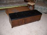 Leather Top Cedar Chest