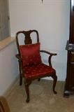Queen Anne Mahogany Arm Chairs (2)