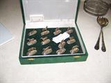12 Sterling Silver Place Card Holders...never used