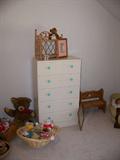 Dresser; lots of toys