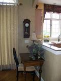 Tiget Oak Desk; vintage clock; Chair