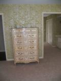 Tall French Provincial Dresser; Ladies dresser with mirror; queen bed w/ mattress and night stand