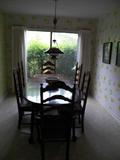 Oval Dark Pine Oval Dining Room Table w/3 leaves