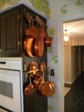 Great collection of Copper pot, pans and skillets w/ covers