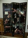 Inlaid Oriental Screen