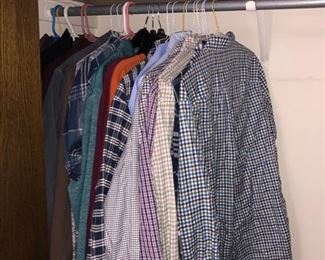 Men’s clothing most are Tommy Hilfiger, Ralph Lauren and Banana Republic!! Size large