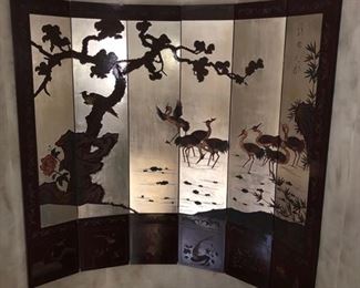 Asian room divider which can also be hung on the wall as shown here!