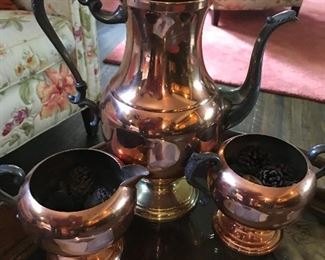 Sweet copper tea set by Fina