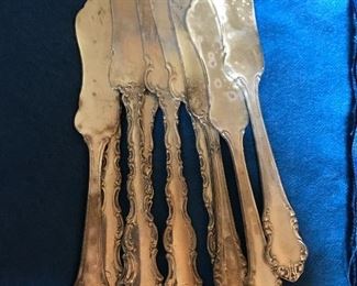 Solid sterling butter knives