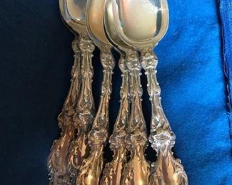 Large heavy sterling spoons