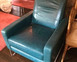 Original Flight Recliner by Ted Boerner for Within Reach (blue leather)