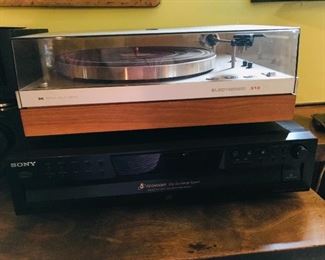 Sony and a Philips Electronic 312  turntable