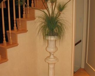 Marble urn on a marble pedestal