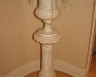 Marble urn on a marble pedestal