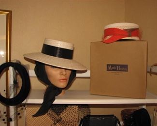 Vintage wig / hat model, vintage hats