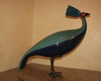 Murano art glass peacock-repaired