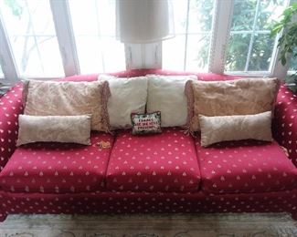 Patterned Upholstered Couch