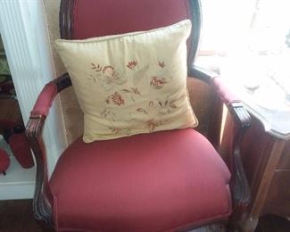 Red Upholstered Armchair