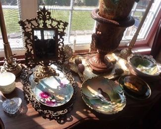 Assorted Decorative Plates & Antique Frames