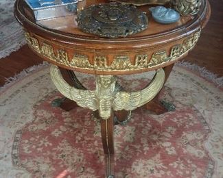 Metal Winged Angel Accent Table
