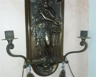 Ornate Metal Wall Candlestick Holder