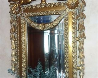 Ornate Gold Toned Angel Mirror