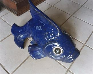 Blue Coy Fish Figurine
