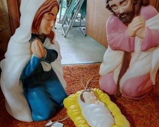 Blow Mold Yard Nativity 