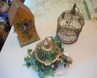 Lot of 3 Decorative Bird Cages/House - some Vintage https://ctbids.com/#!/description/share/166592