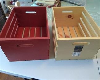 2 wood crates for storage or casual tables - 18 x 12.5" https://ctbids.com/#!/description/share/166768