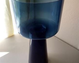 Large Navy Blue Glass Vase - Modern - 18" tall https://ctbids.com/#!/description/share/167320