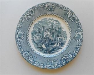 vintage Alhambra blue & cream plate - made in England https://ctbids.com/#!/description/share/167665