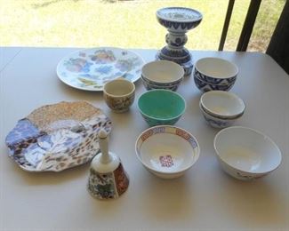 Lot of 14 Asian china items - Imari bell, Formalities, from Japan & China https://ctbids.com/#!/description/share/167767