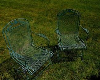 Vintage Steel Yard Patio Chairs
