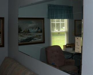 6 Foot Long Wall Mirror with Beveled Edge