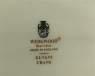 Wedgwood Kutani Crane china -- fit for dignitaries! 