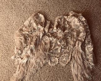 French lace shawl with fringe