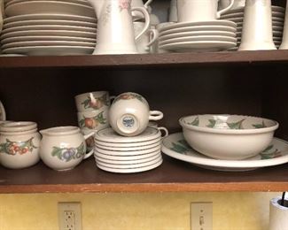 Epoch dinnerware set.  Includes serving bowls, platters.