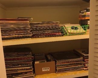 Records, radios, cds, vhs, stereo and phono