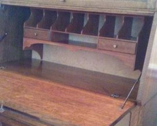 Antique oak barrister bookcase secretary by PEARSON
